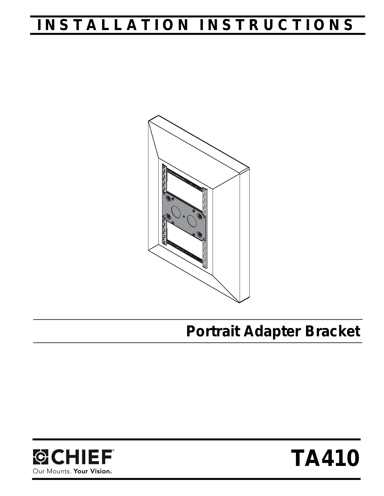 CHIEF TA410 User Manual