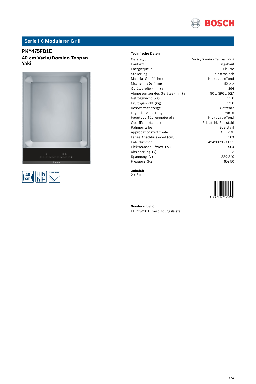 Bosch PKY475FB1E User Manual