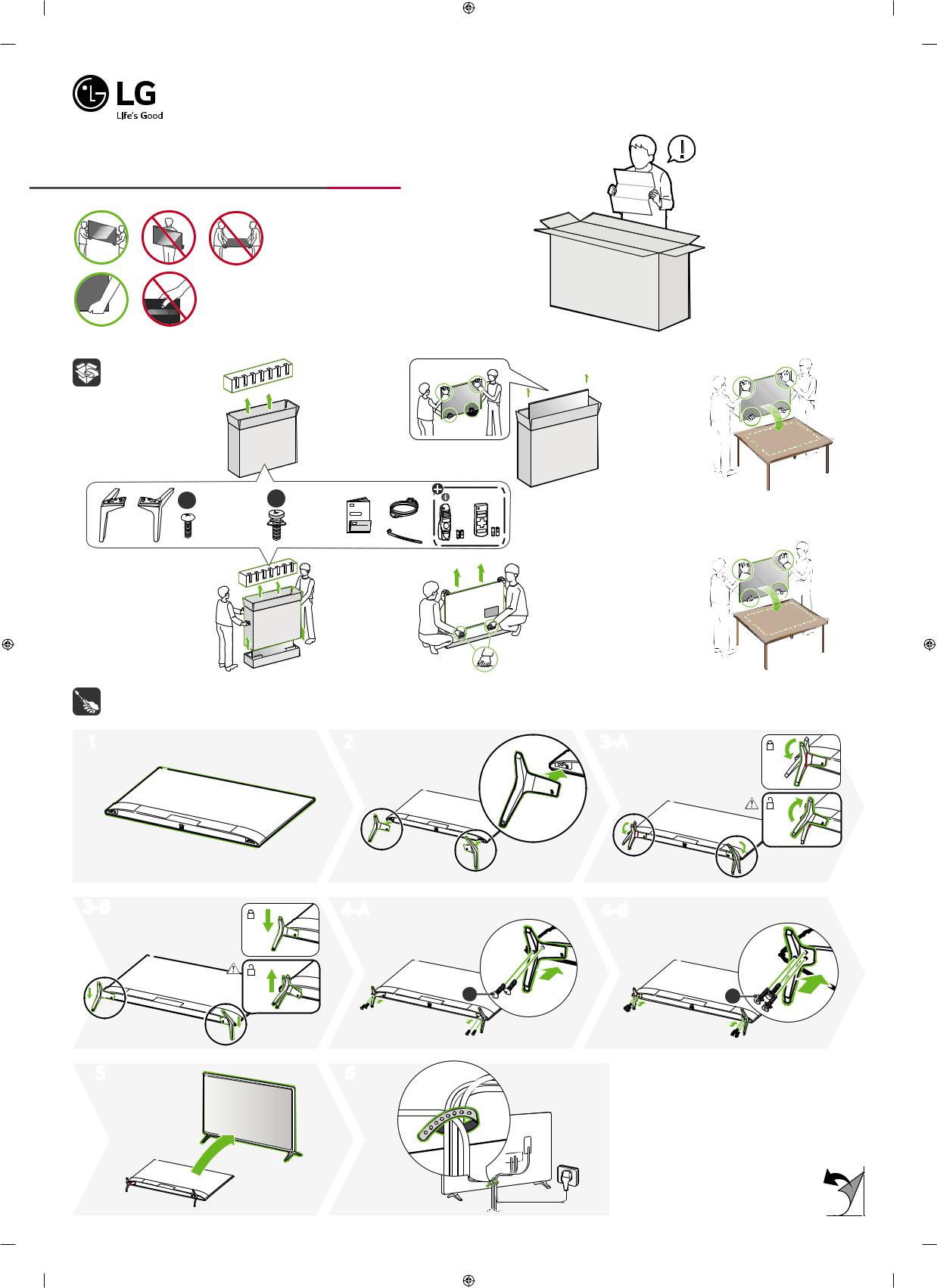 LG 55UN7200PTF, 49UN7200PTF, 50UN7300PTC, 55UN7290PTF Quick Start Guide