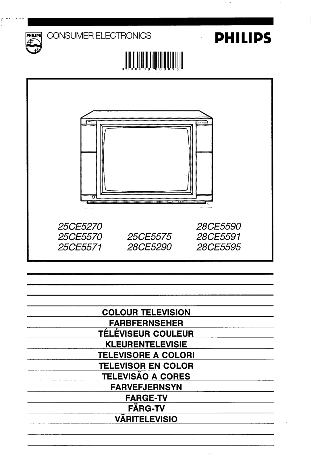 Philips 25CE5575, 25CE5270, 25CE5571, 25CE5570, 28CE5591 User Manual