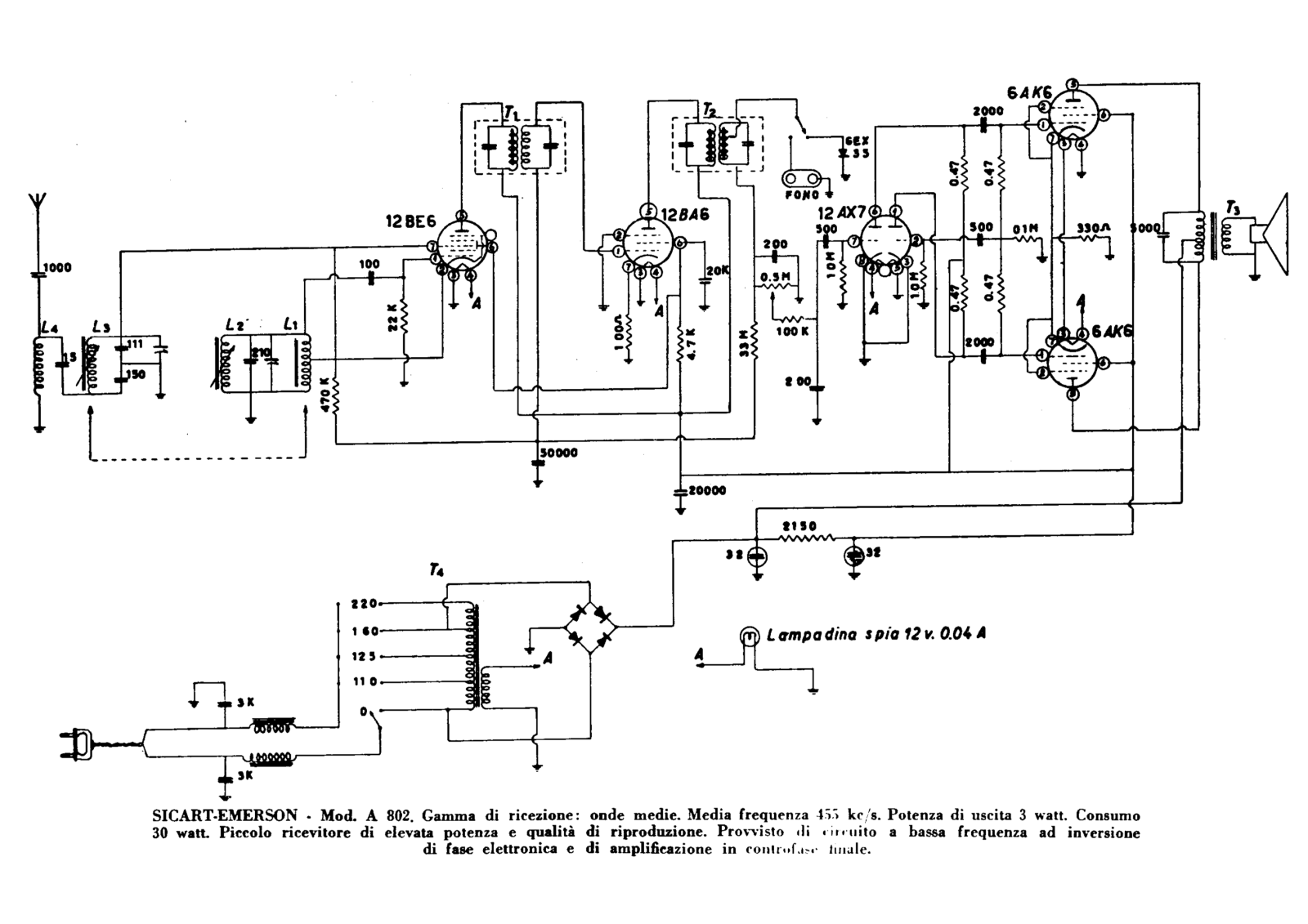 Sicart Emerson a802 schematic