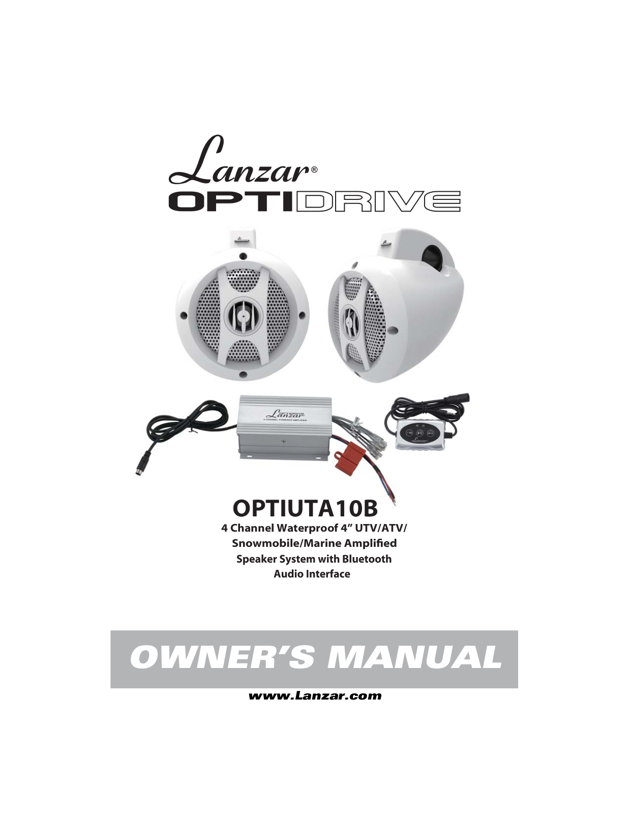 Lanzar OPTIUTVA10B User Manual