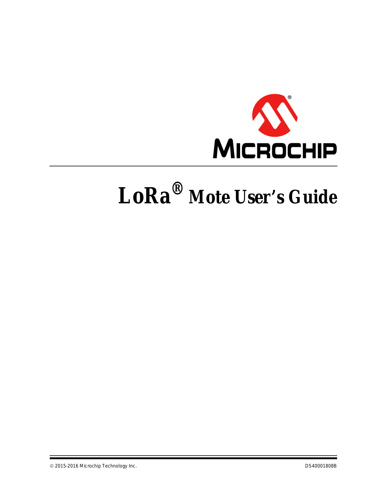 Microchip Technology LoRa User Manual