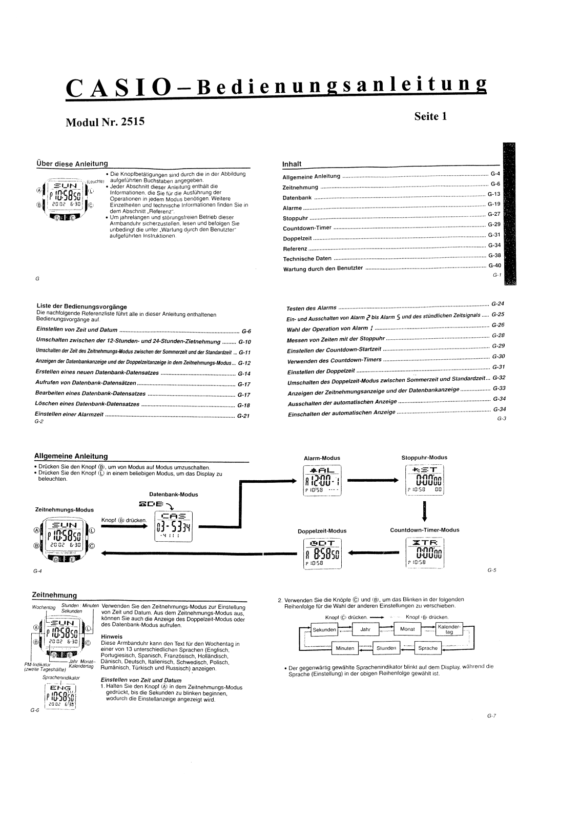 CASIO 2515 User Manual