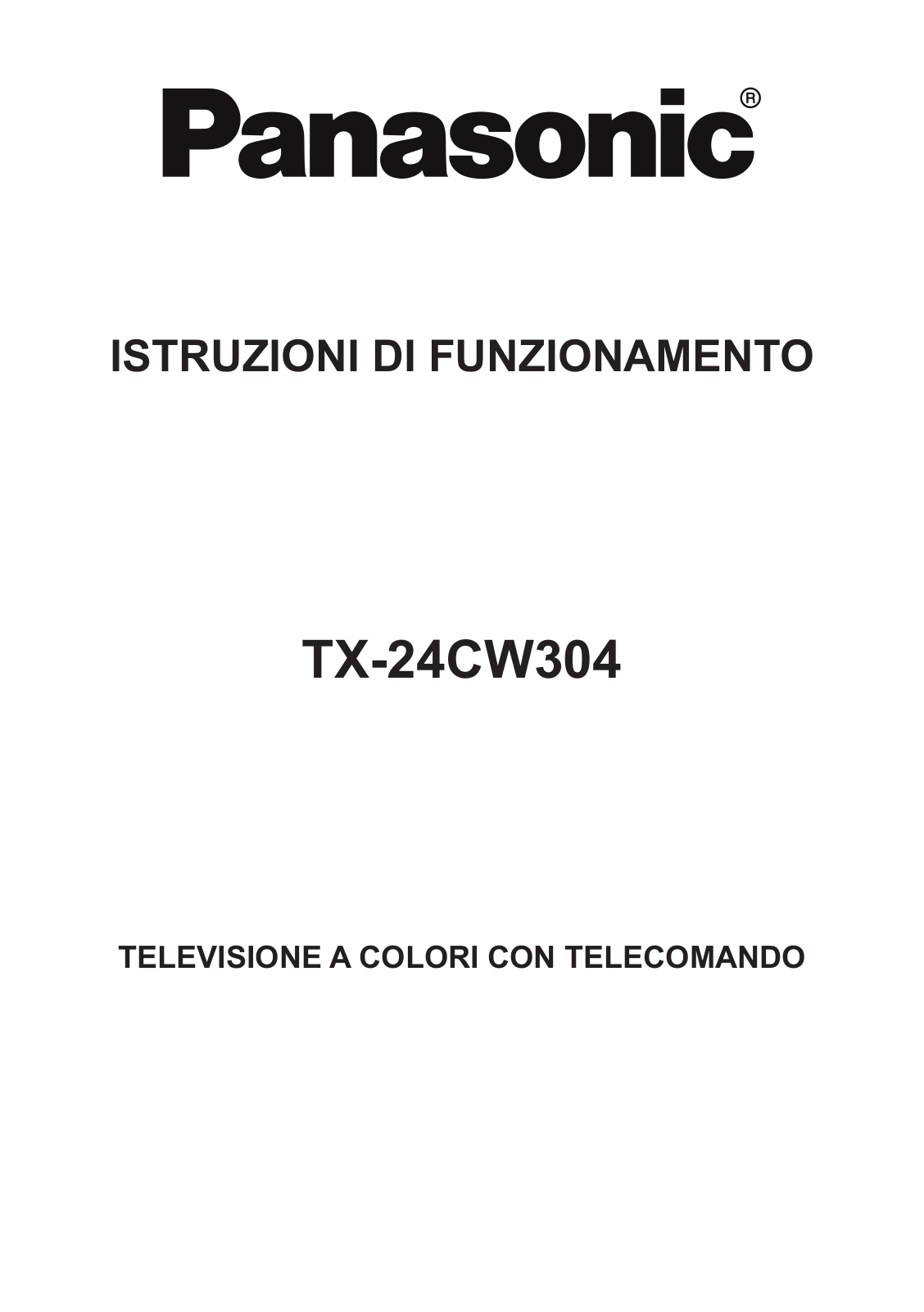 Panasonic TX-24CW304 Instructions Manual