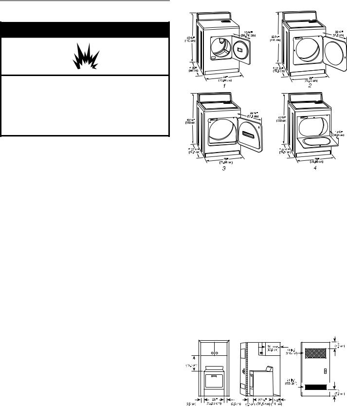 Whirlpool WGD5590SQ, LGV4634JT, LGV4634PQ Installation Instructions