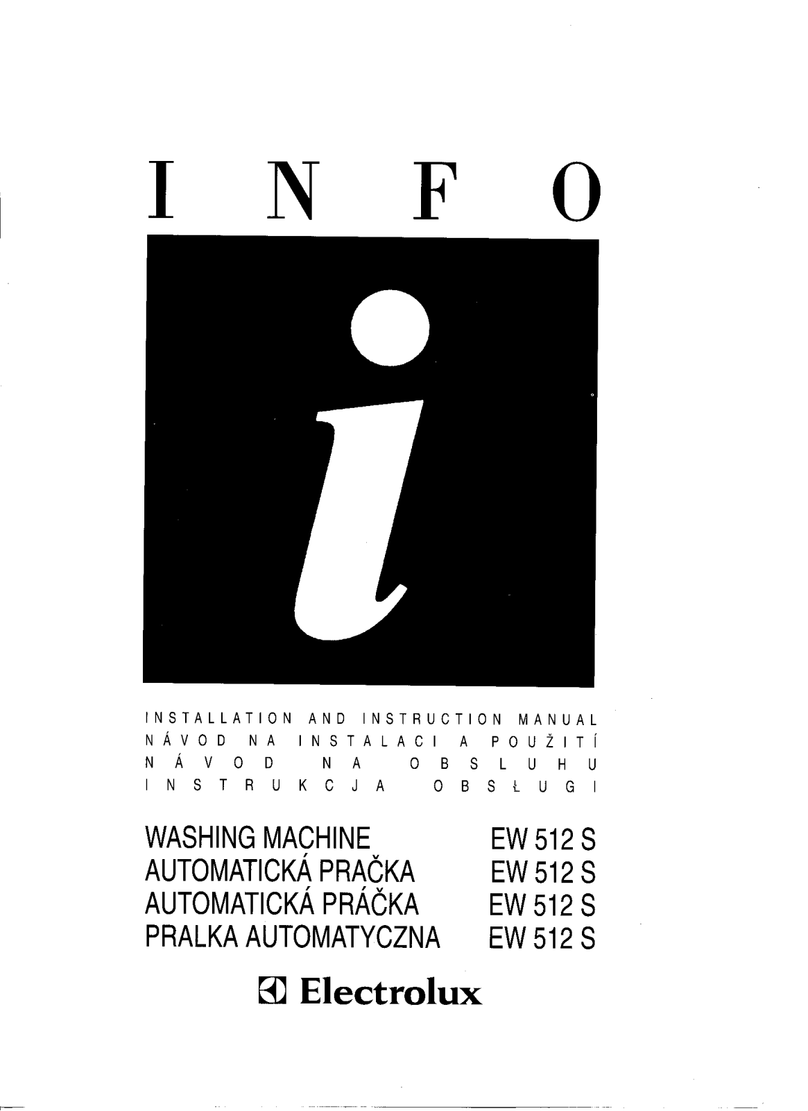 Electrolux EW512S User Manual