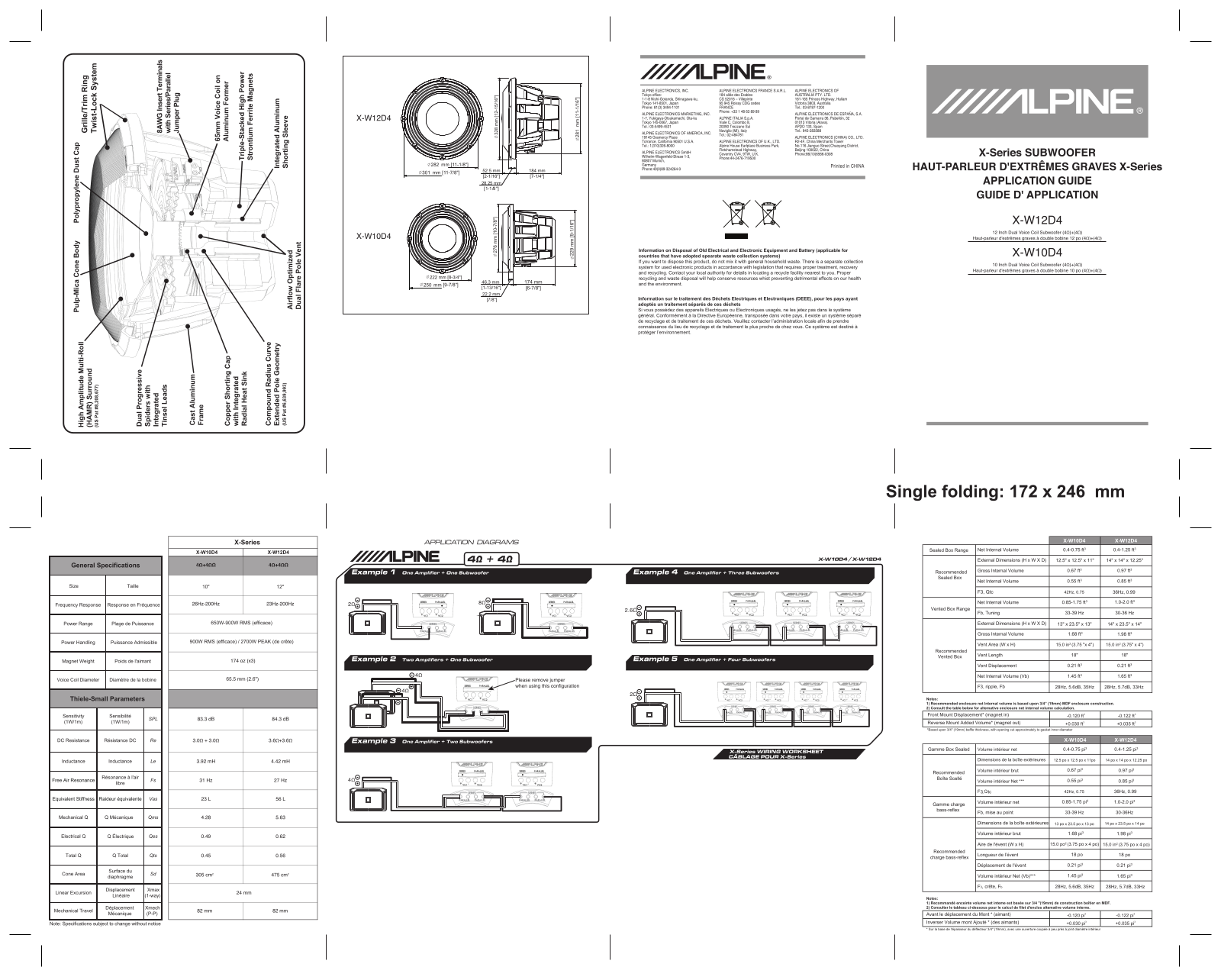 Alpine X-W10D4, X-W12D4 User Manual