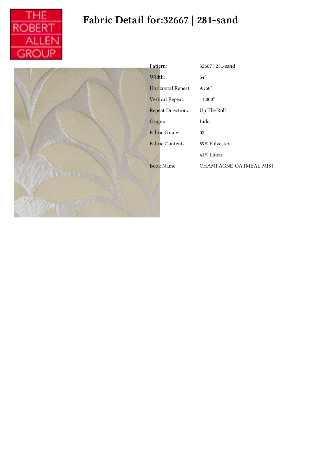 Duralee CRAL5790 Specifications - ManualMachine.com