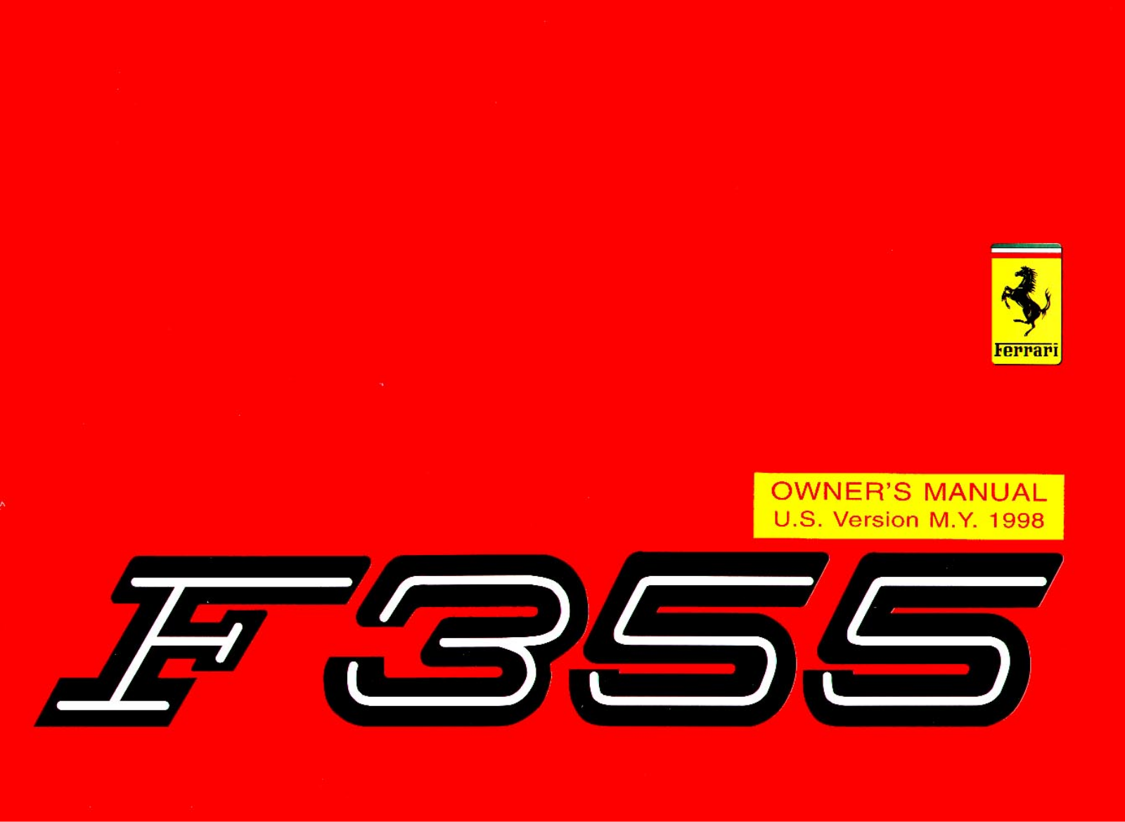 Ferrari F355 1998 User Manual