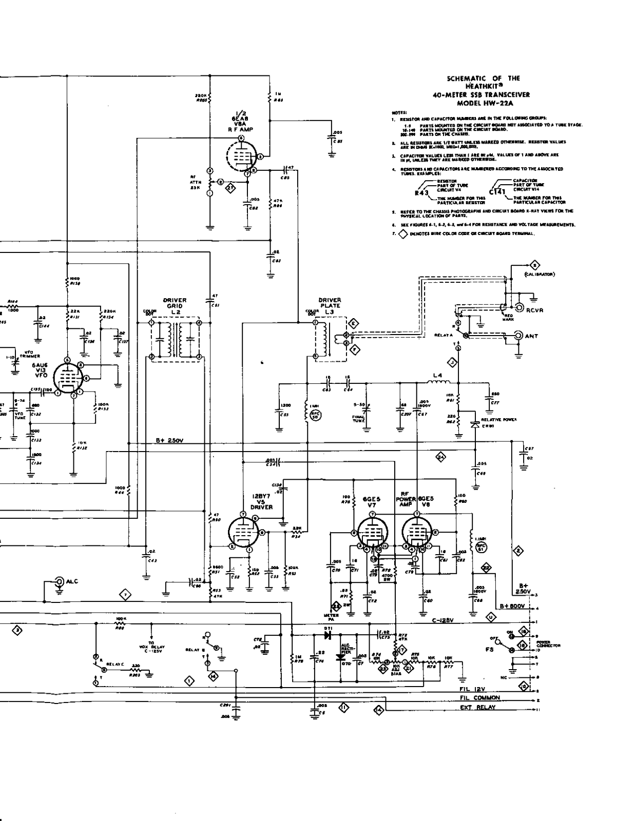 HEATHKIT HW-22a SCHEMATIC