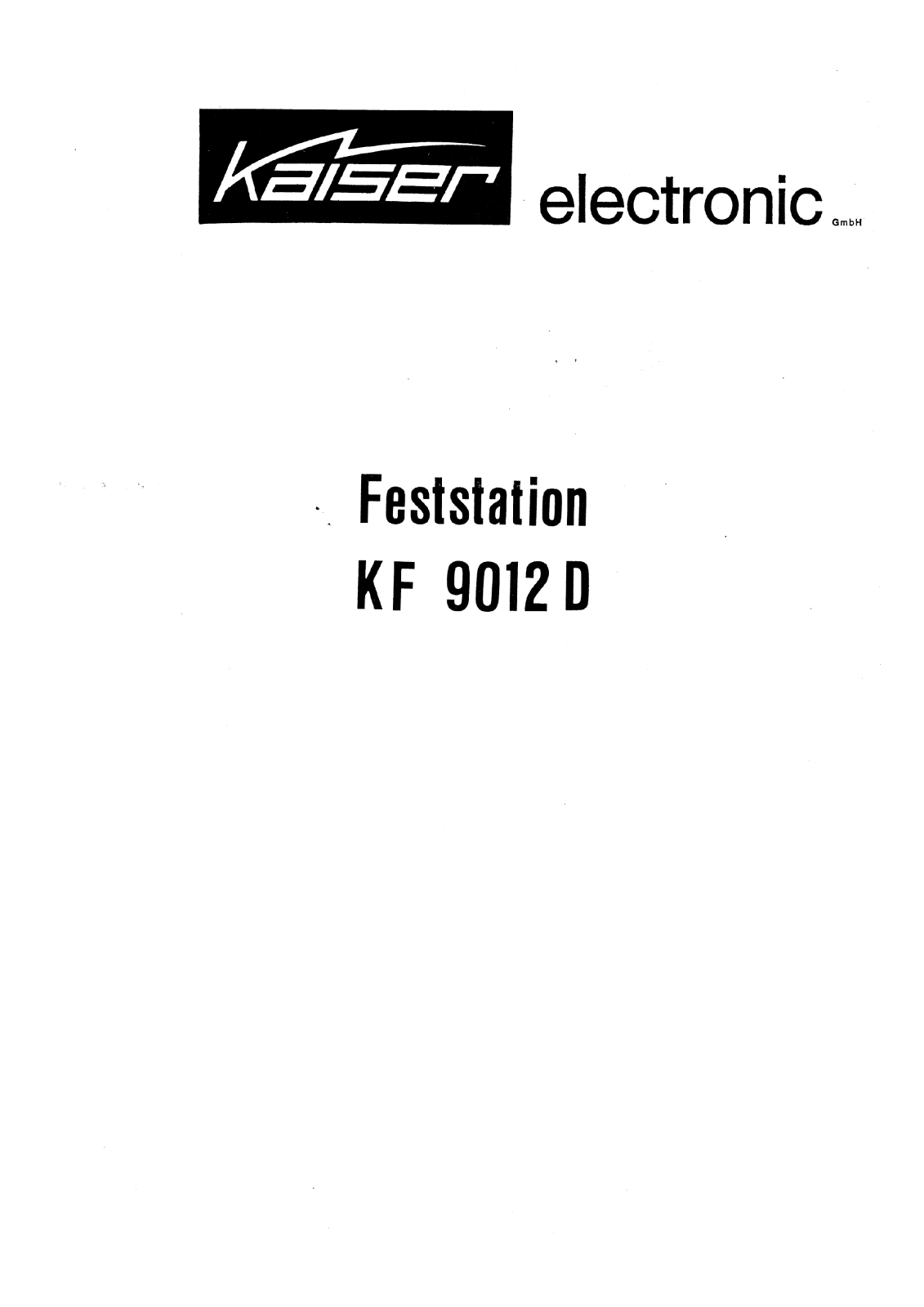 Kaiser KF 9012 d Schematic