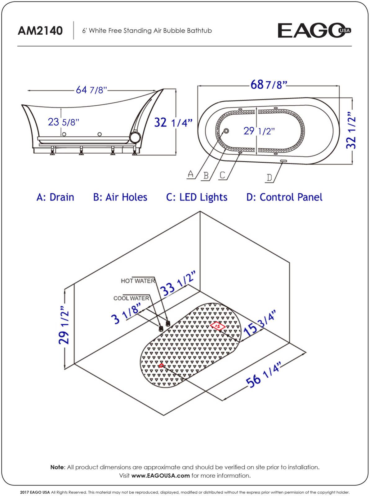 Eago AM2140 Specifications