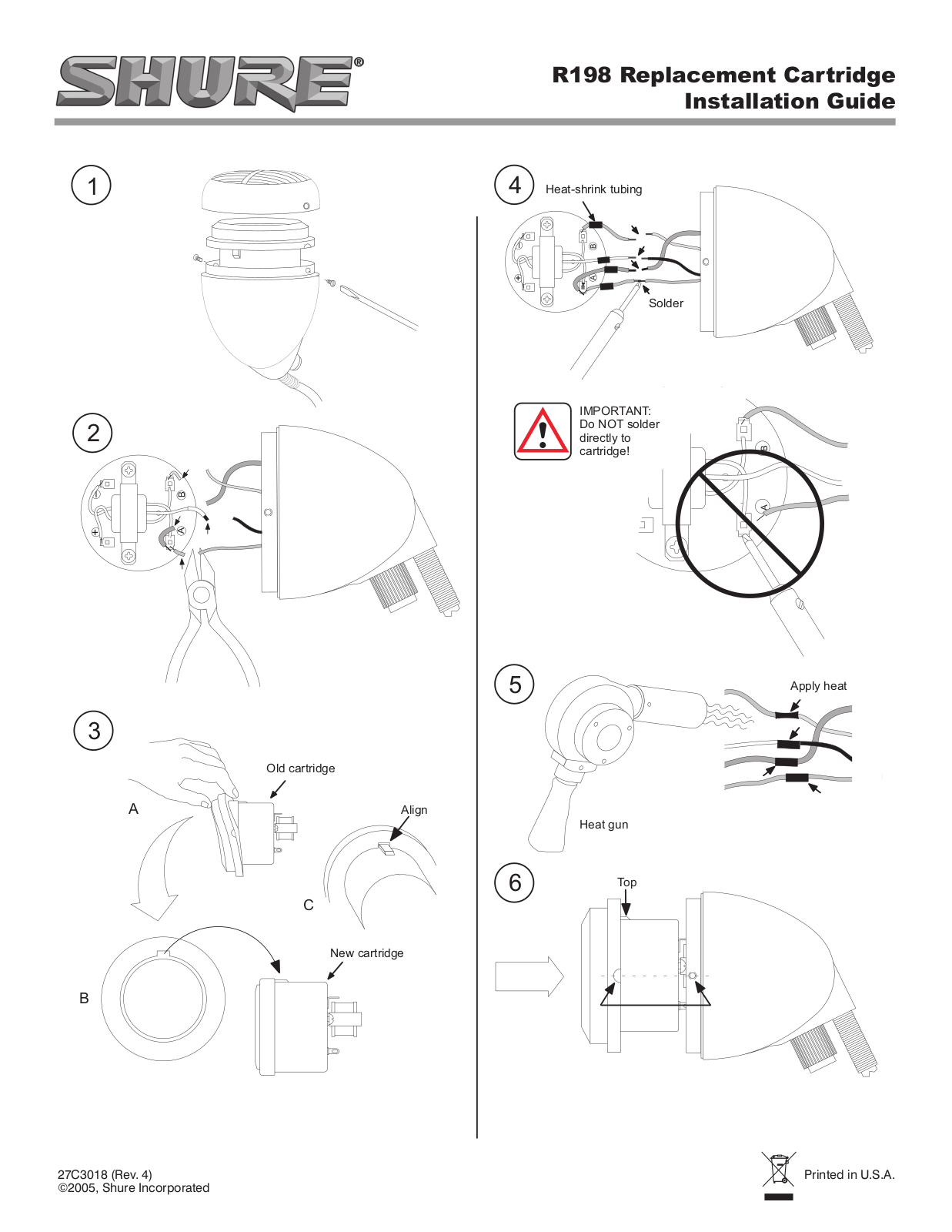 Shure R198 User Guide