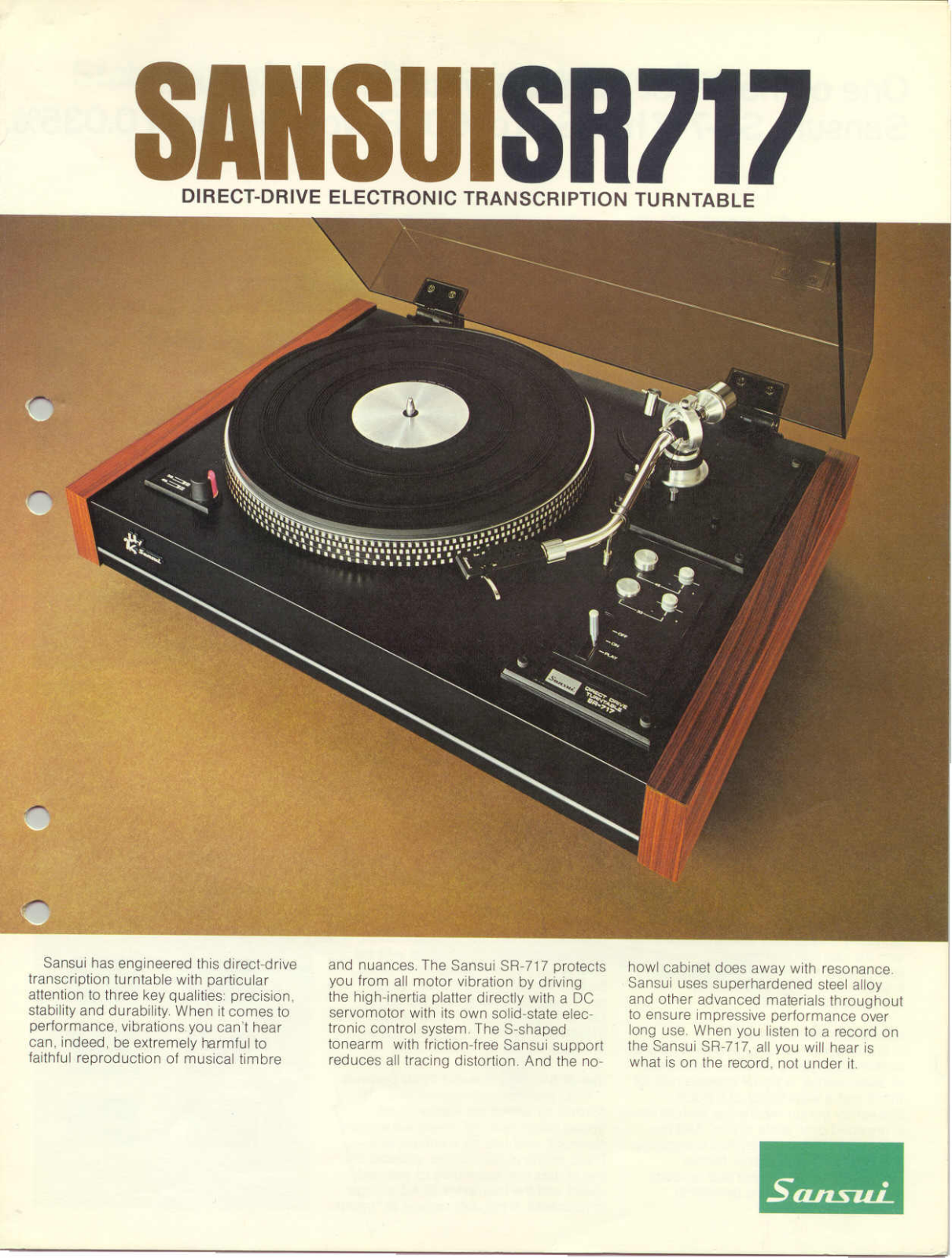 Sansui SR-717 Brochure