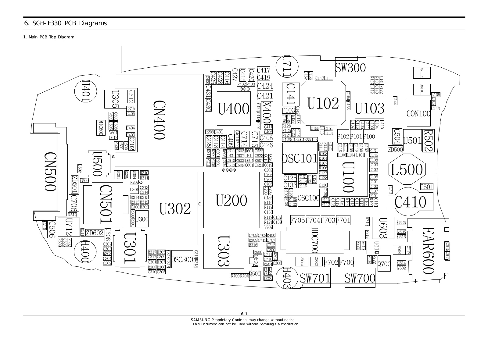 Samsung SGH-E330 PCB Diagram