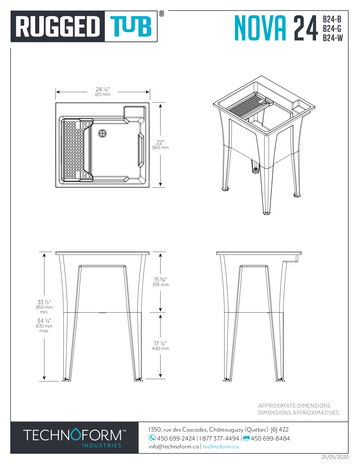 Rugged Tub RGGE1015 Specifications - ManualMachine.com