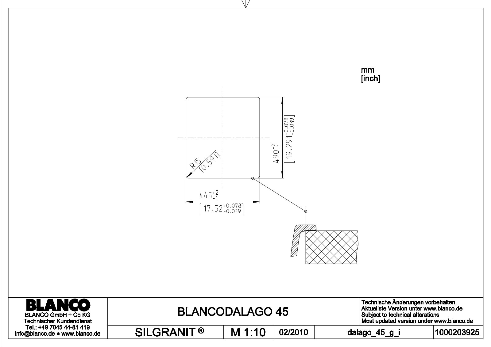 Blanco Dalago 45 Service Manual