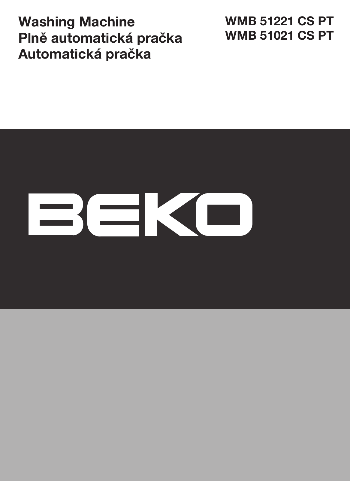 Beko WMB 61021 CS PTM User Manual