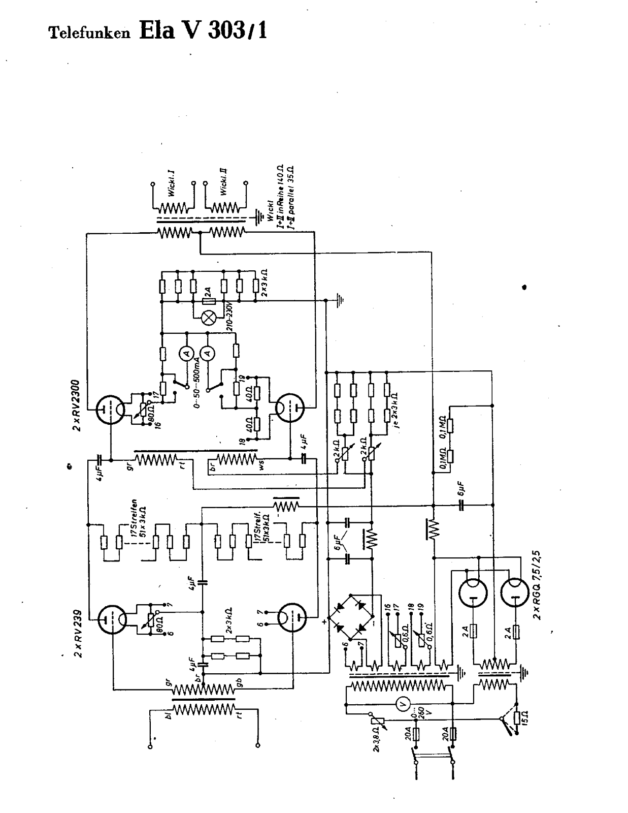 Telefunken Ela-V303-1 Schematic