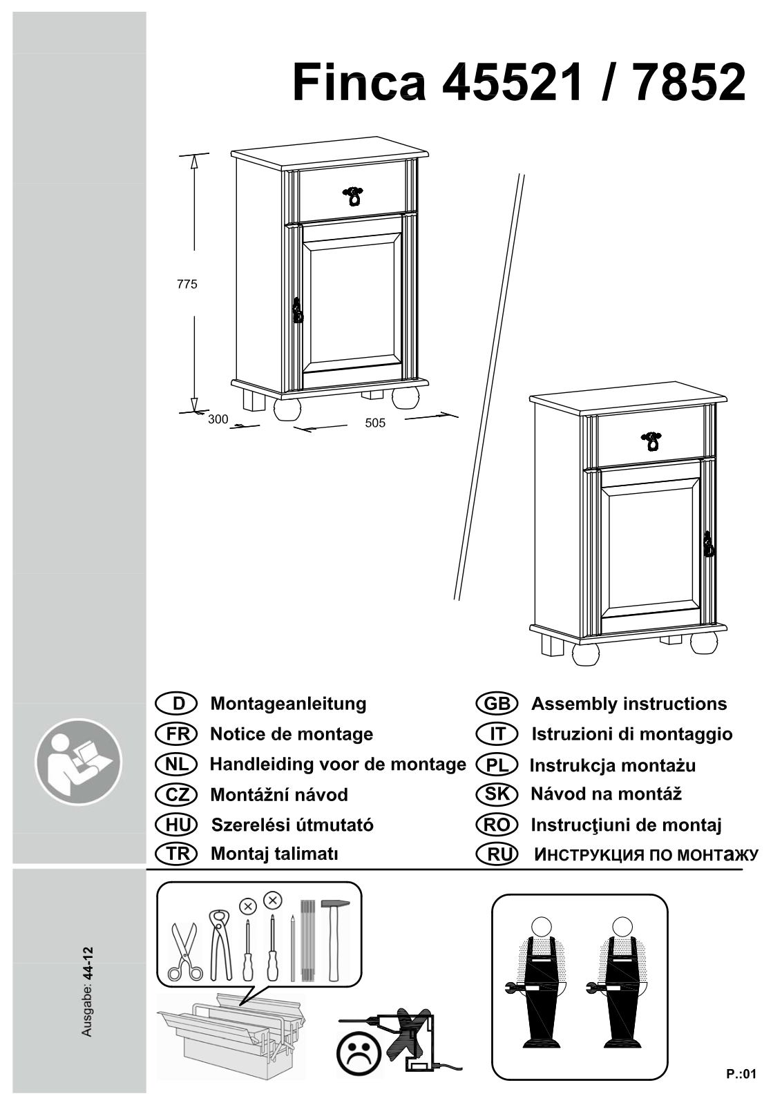 Home affaire Kommode Assembly instructions