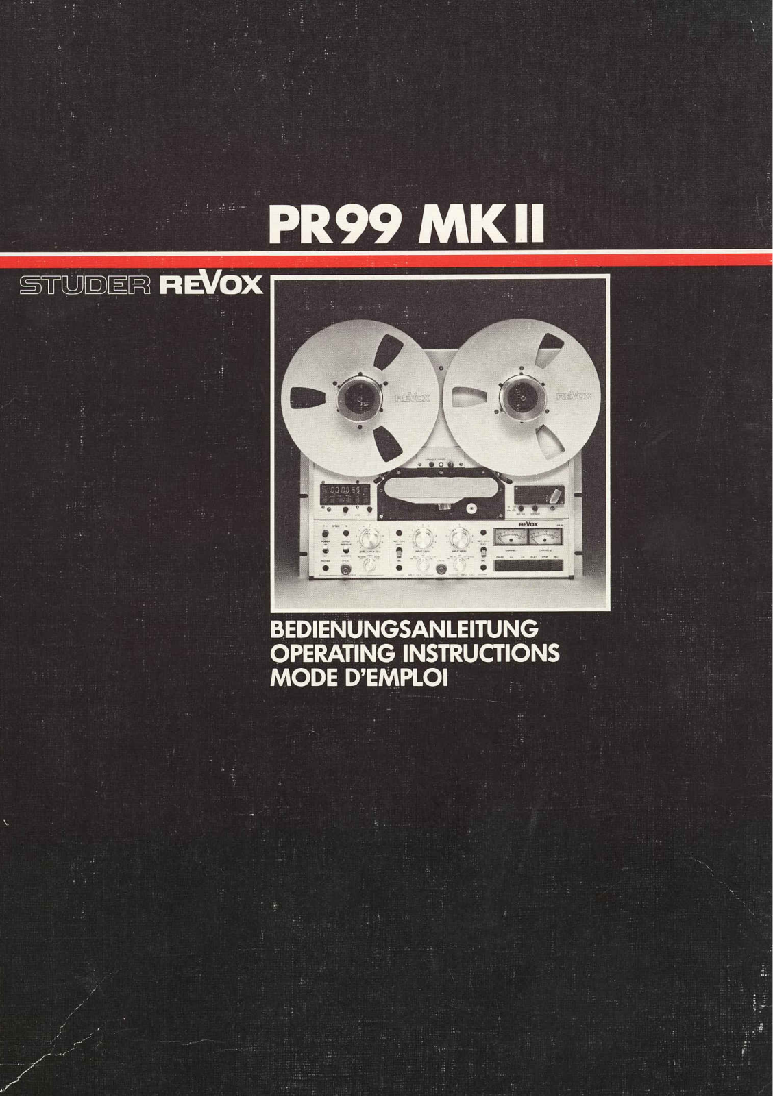 Revox PR-99 Mk2 Owners manual