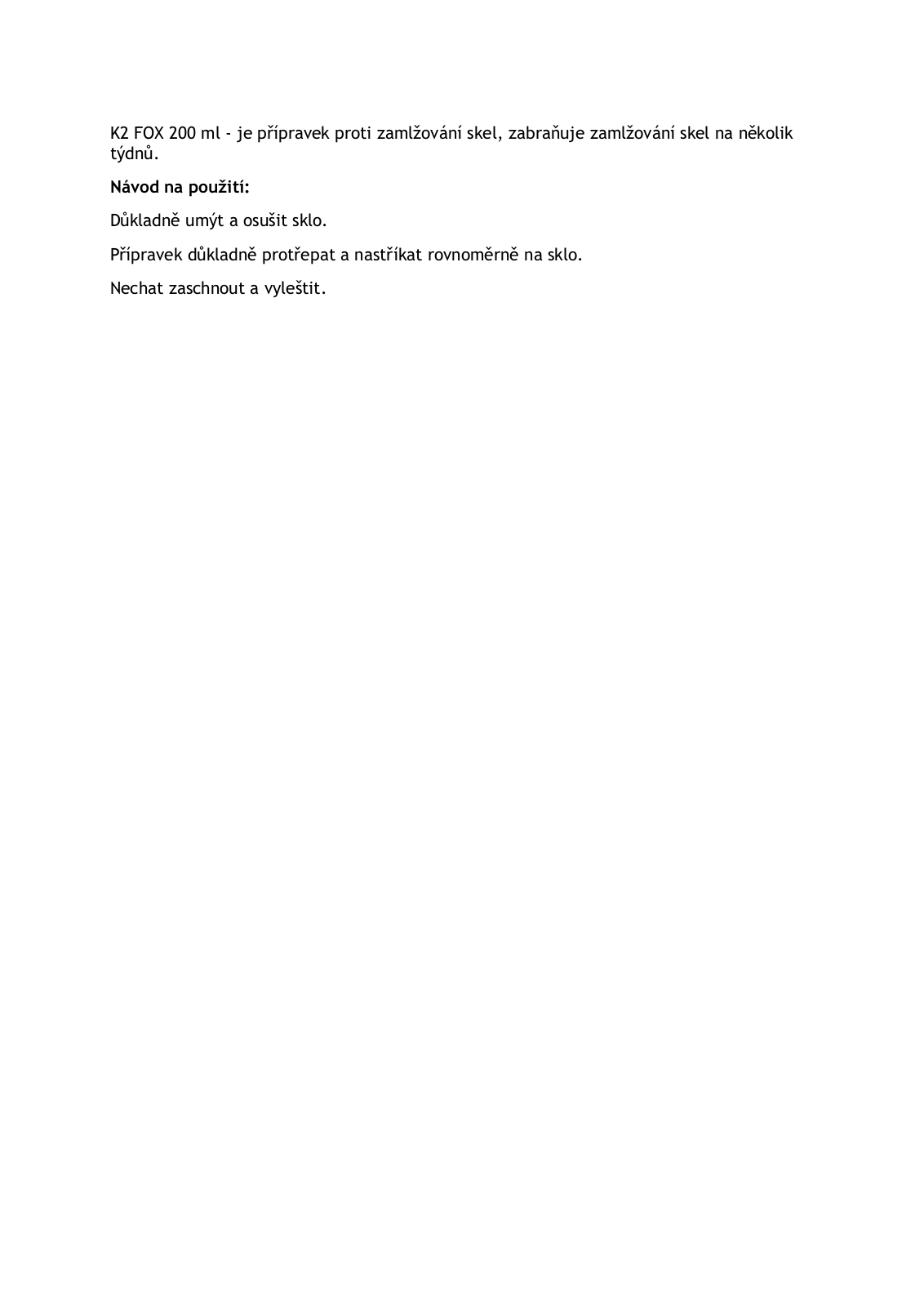 Autoland K2 Fox 200 ml User Manual - ManualMachine.com