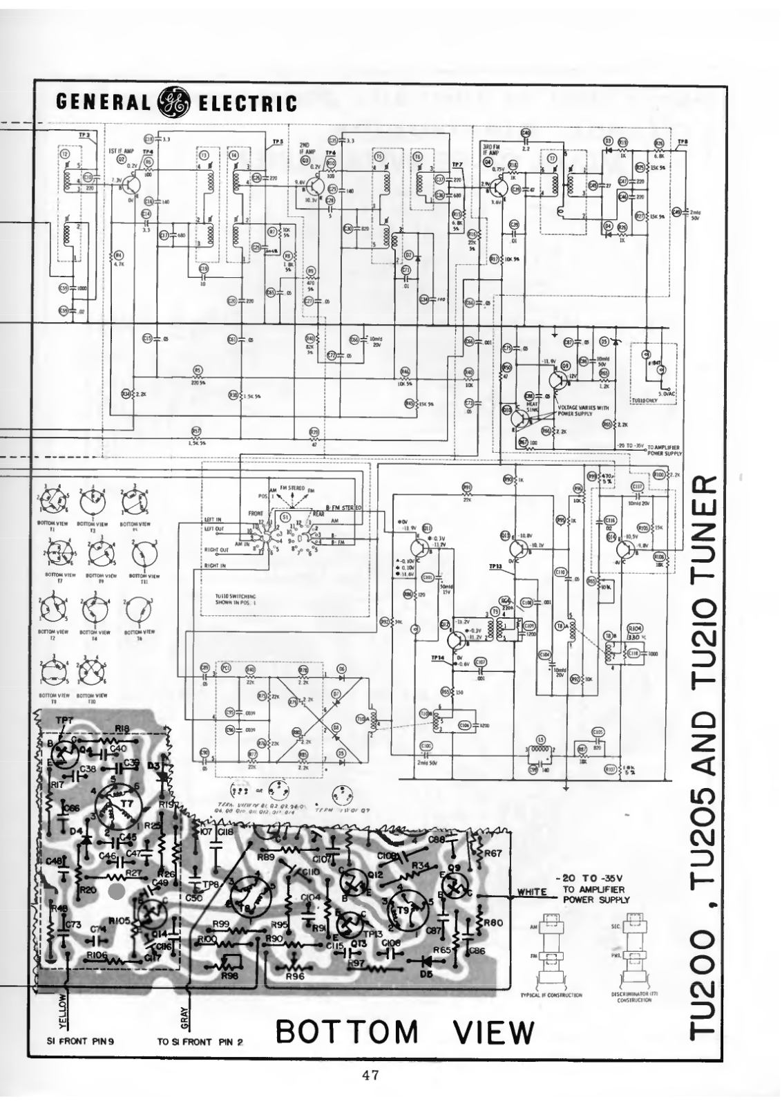 General TU200, TU205, TU210 Schematic