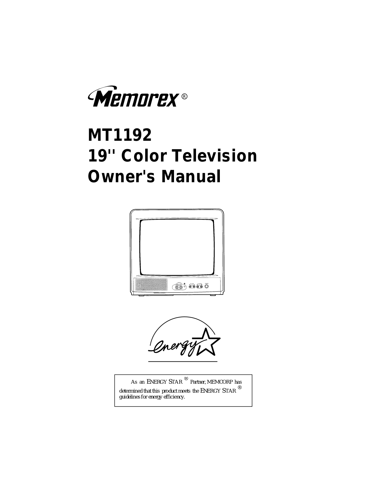 Memorex MT1192 User Manual