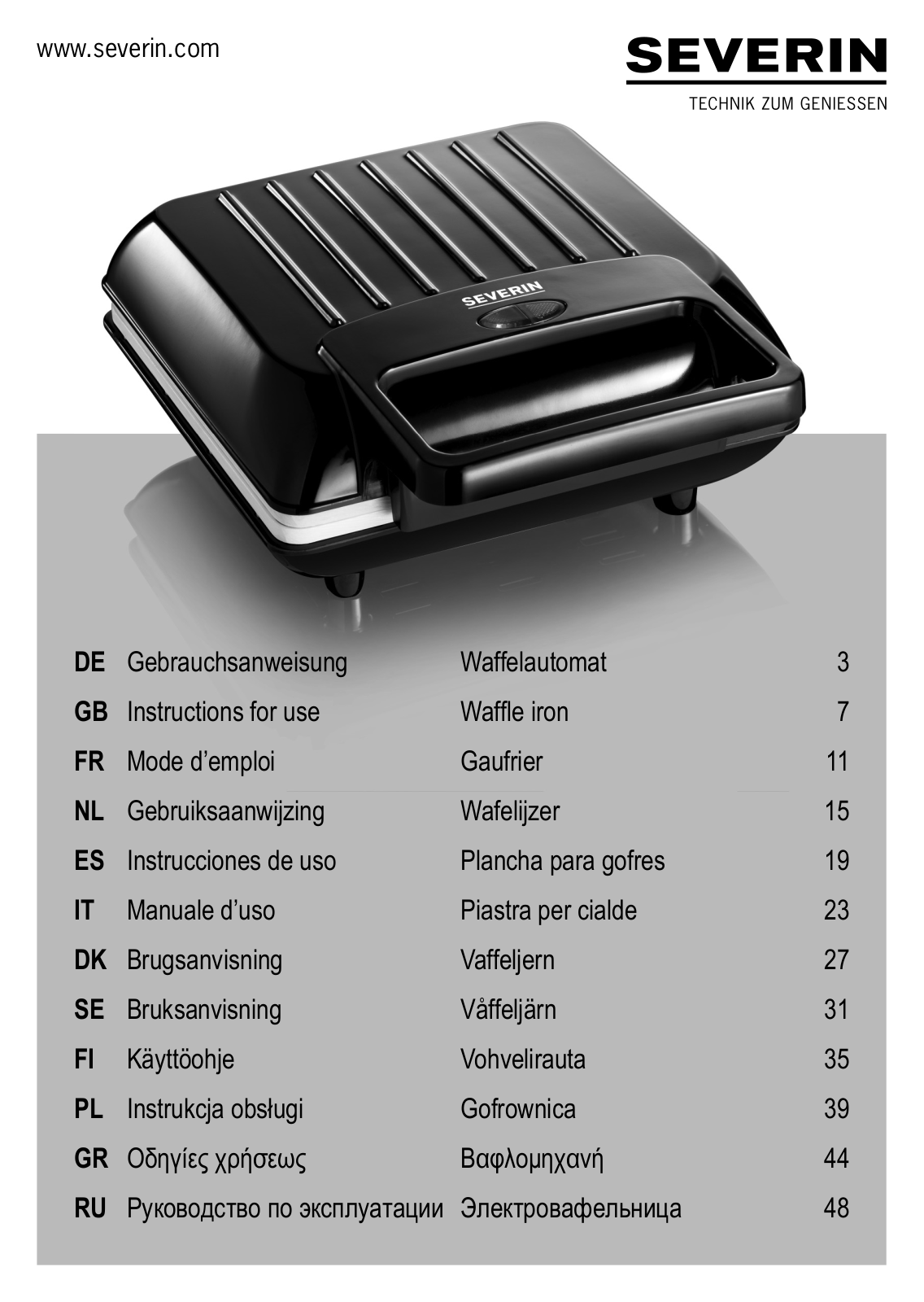 Severin WA 2113 User Manual