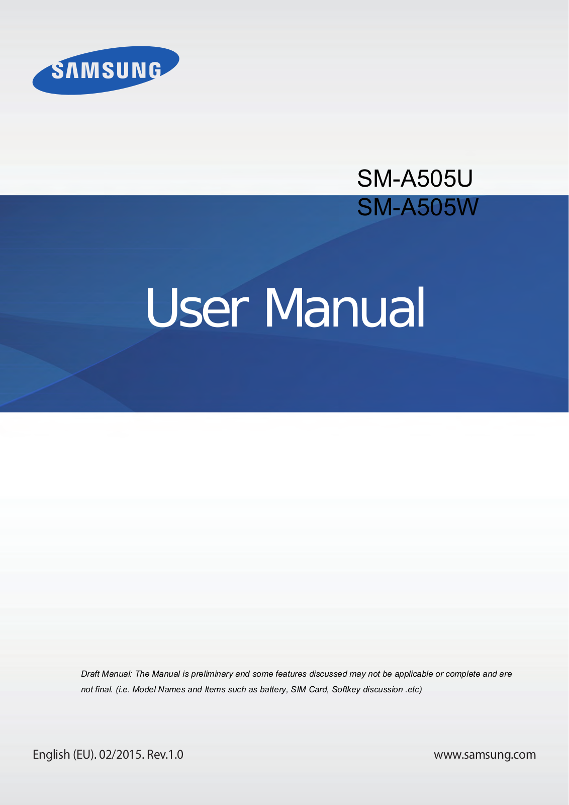 Samsung SMA505U Users Manual