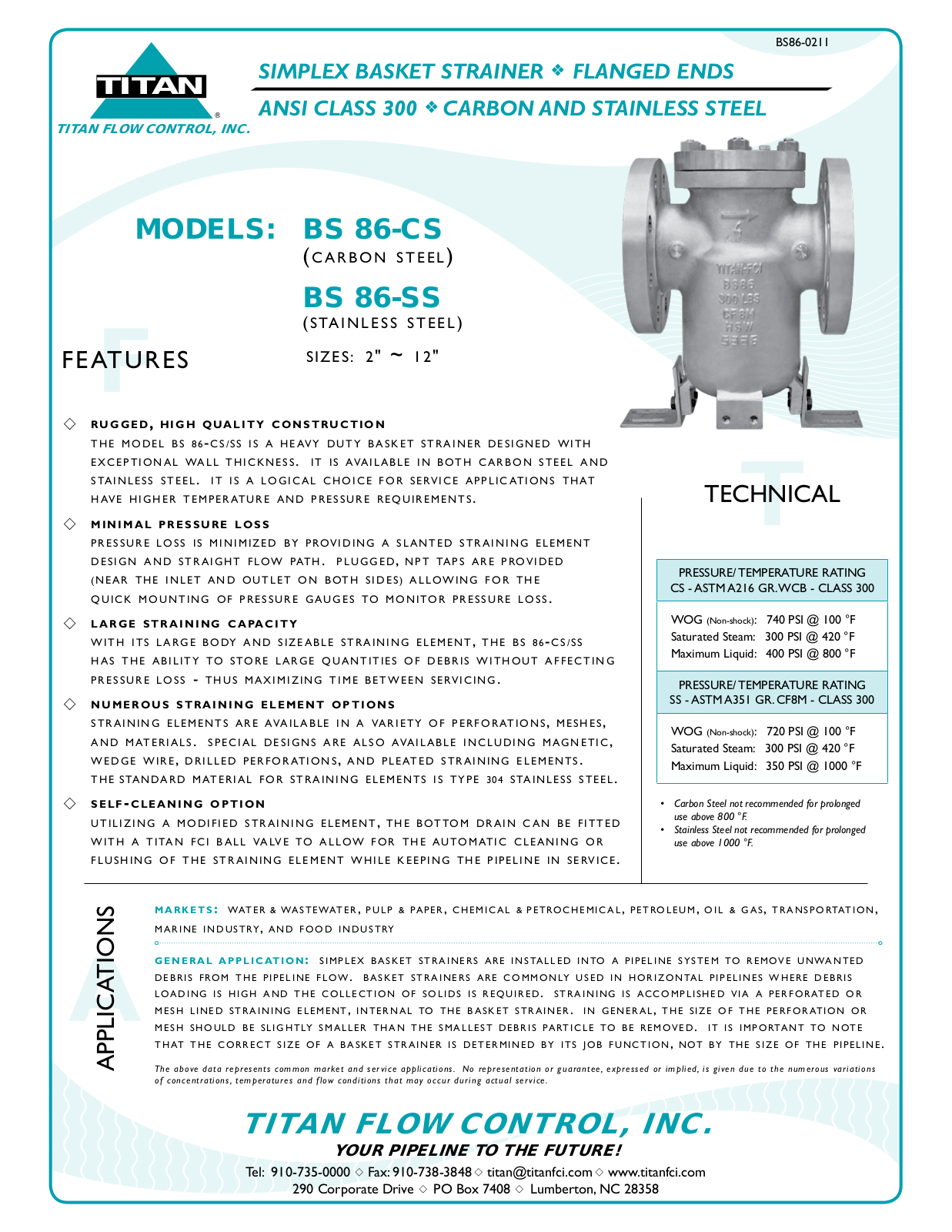 Control Products BS86-CS User Manual