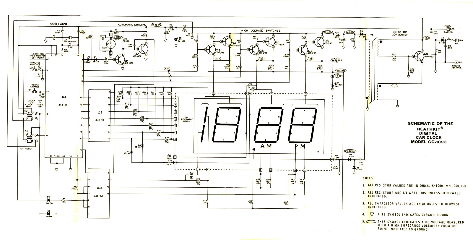 Heathkit GC-1093 Schematic