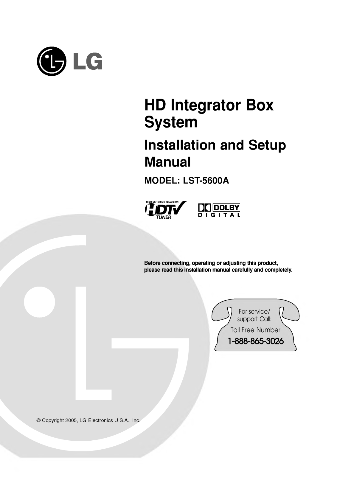 LG LST-5600A User Manual
