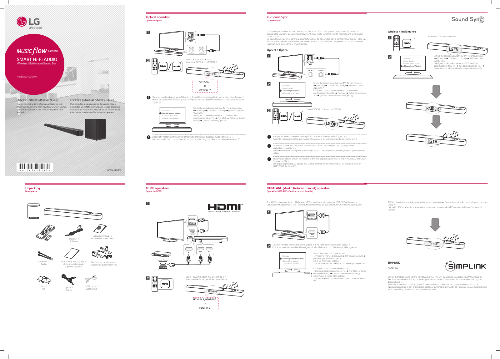 LG LAS950M USER'S GUIDE