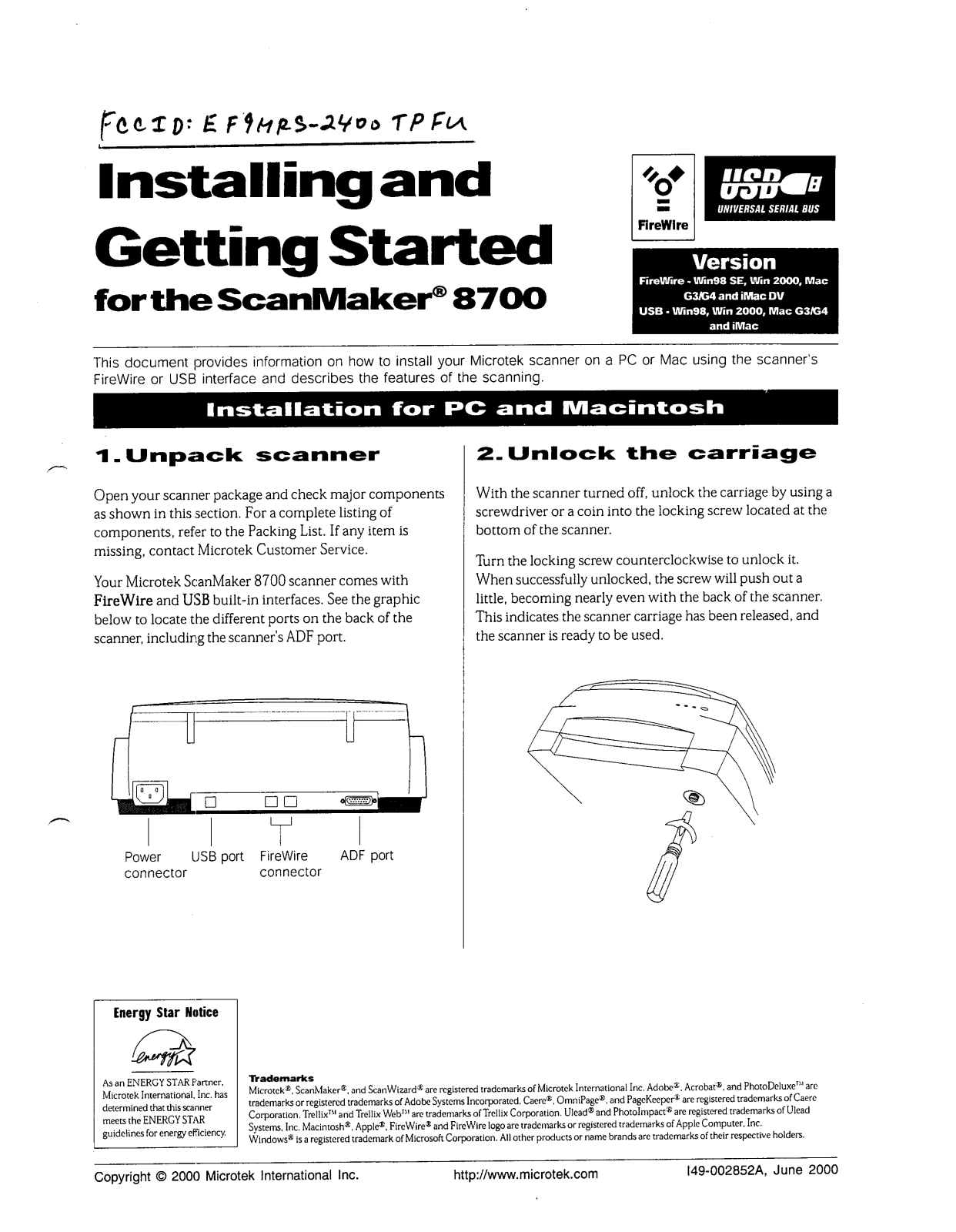 Microtek MRS 2400TPFU User Manual