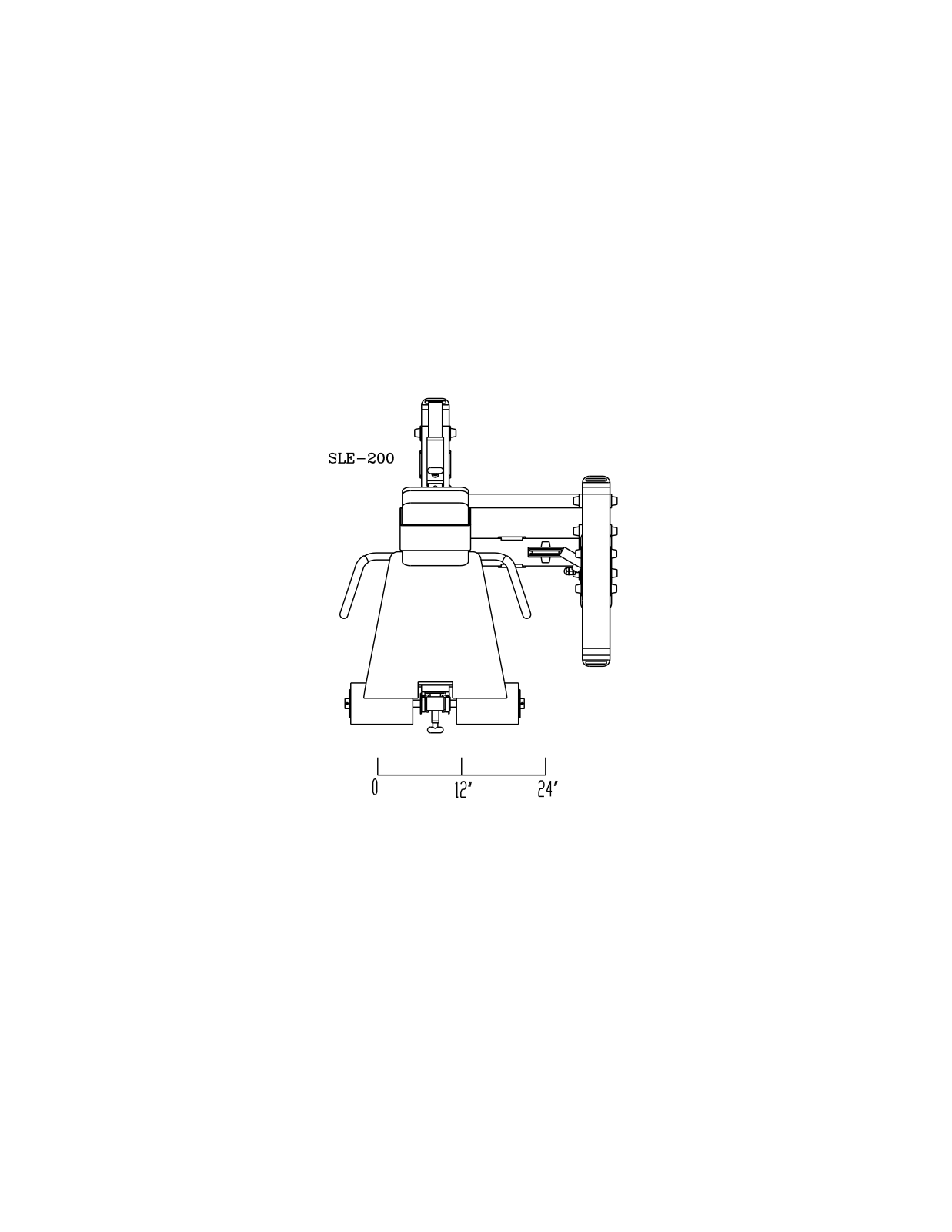 Body Solid SLE200G3, SLE200G2 Top View Schematics