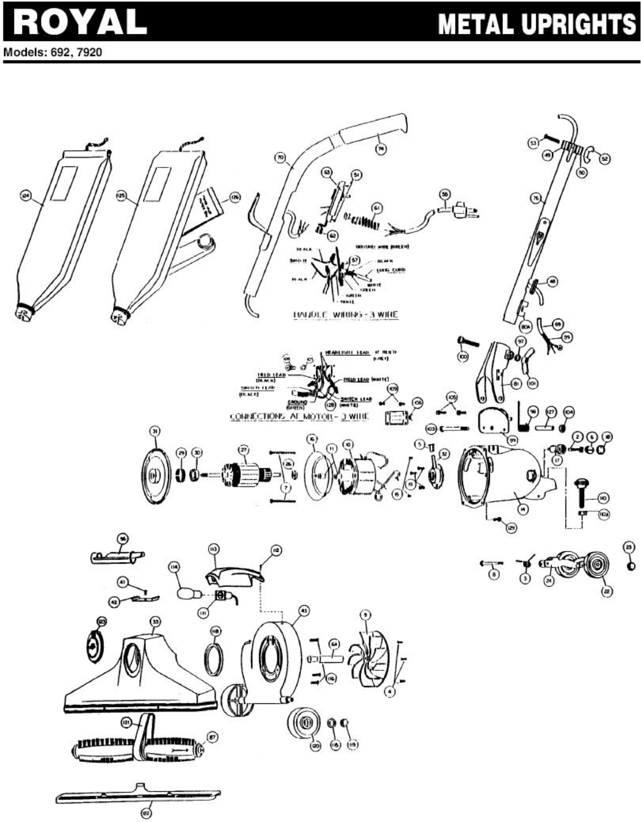 Royal 692 Parts List