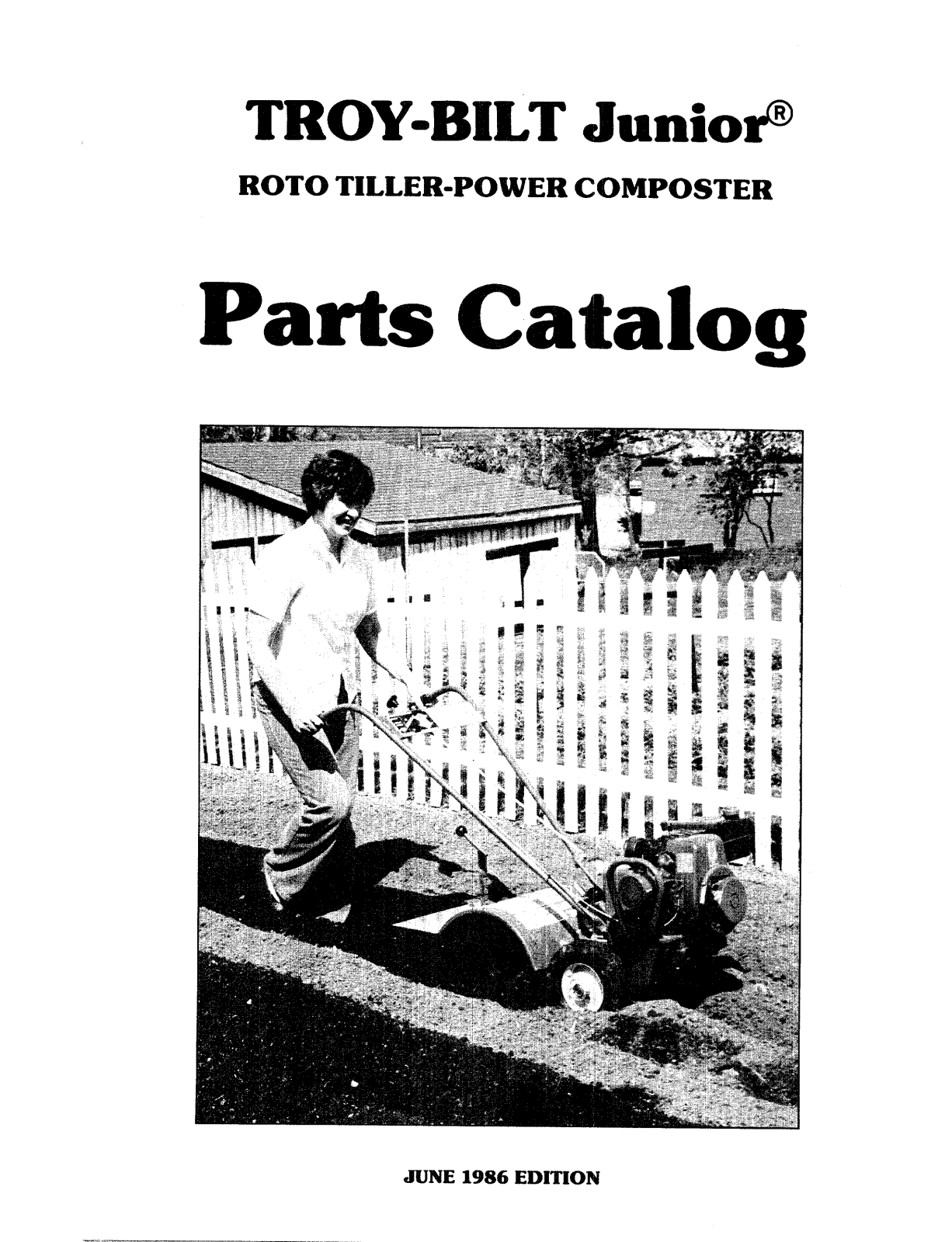 troy bilt roto tiller PARTS LIST