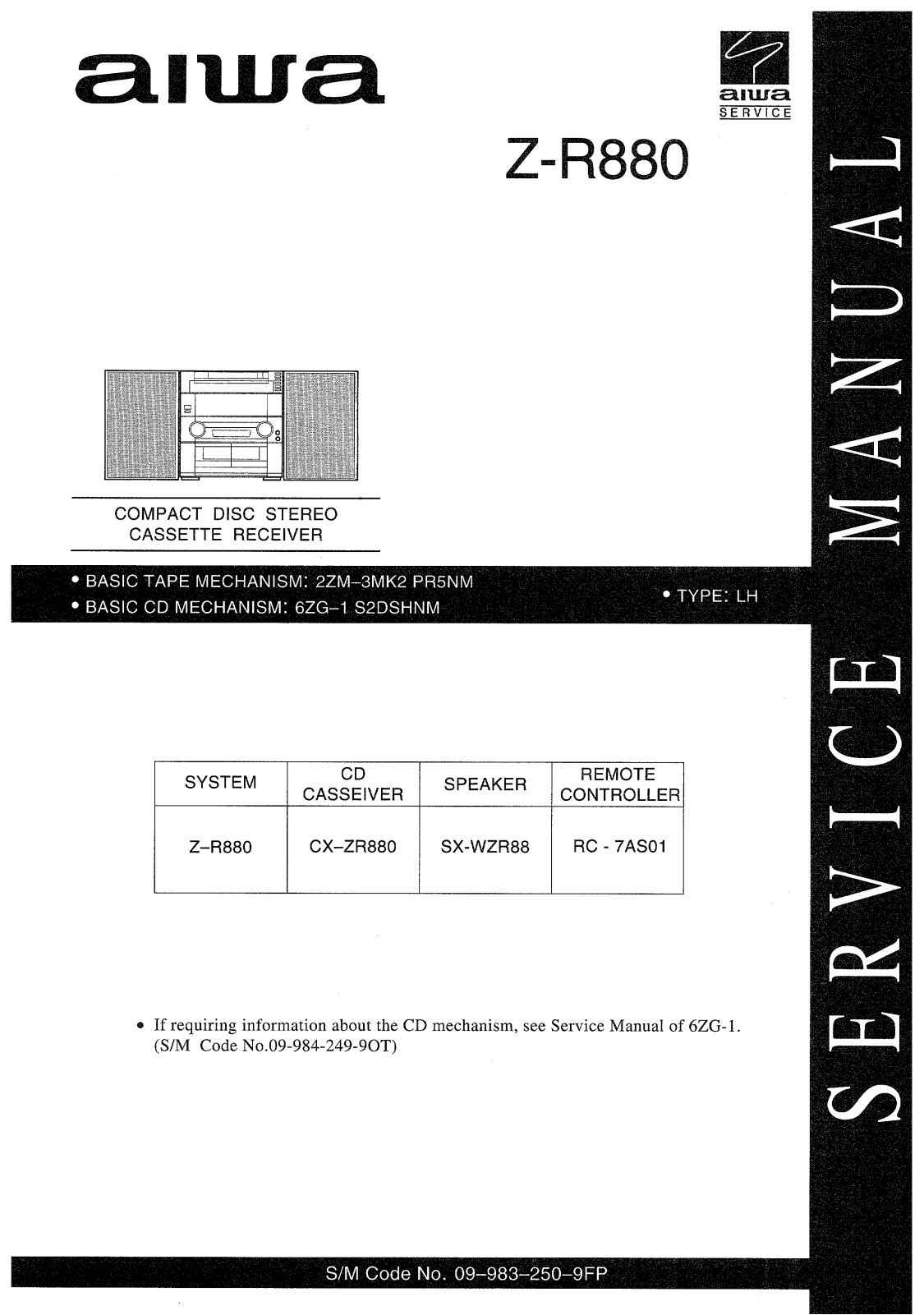 Aiwa CX-ZR880LH Schematic