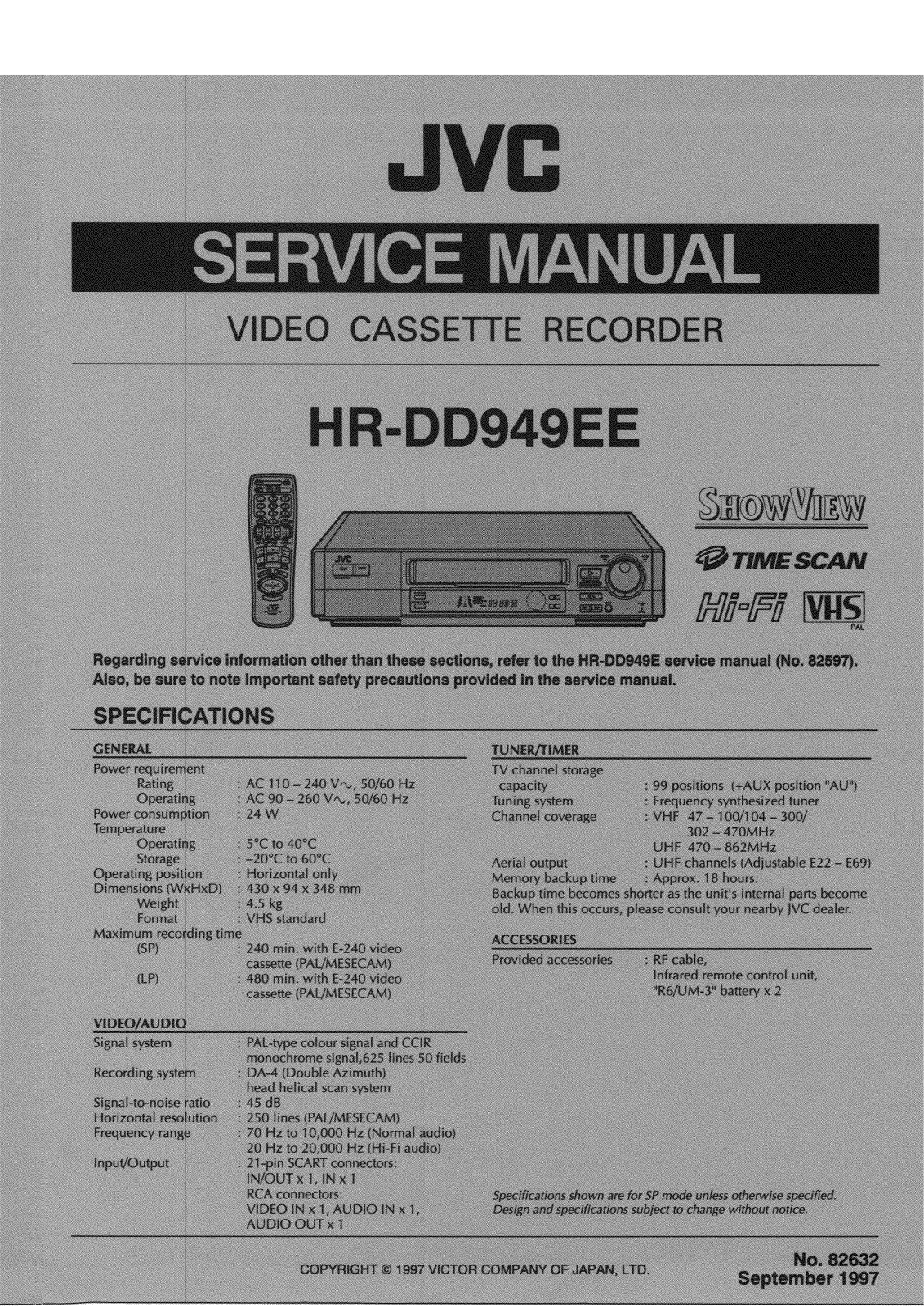 JVC HR-DD949EE Service Manual