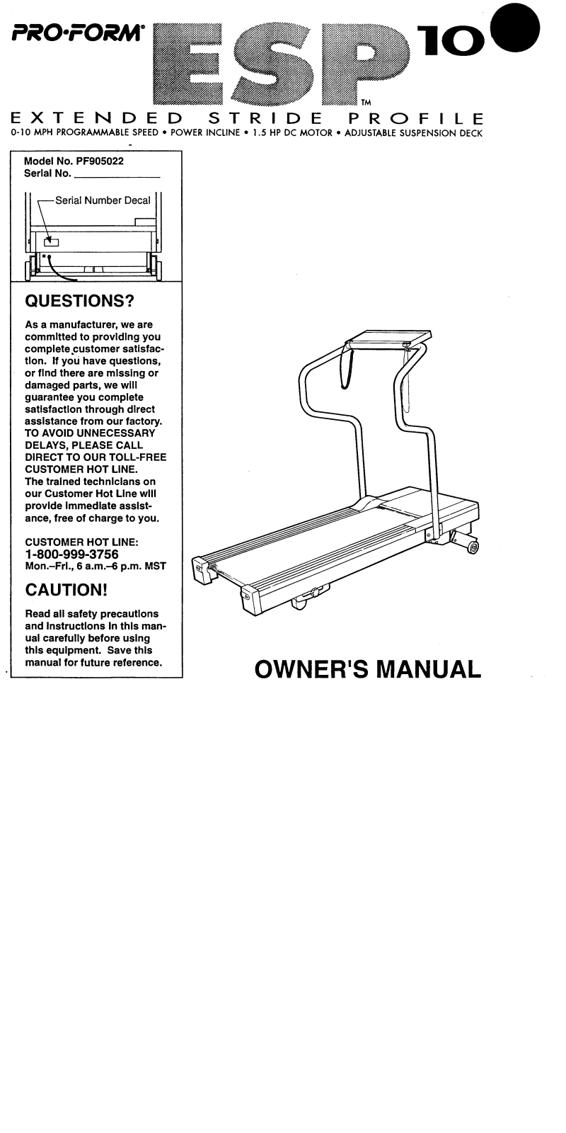 ProForm PF905022 User Manual