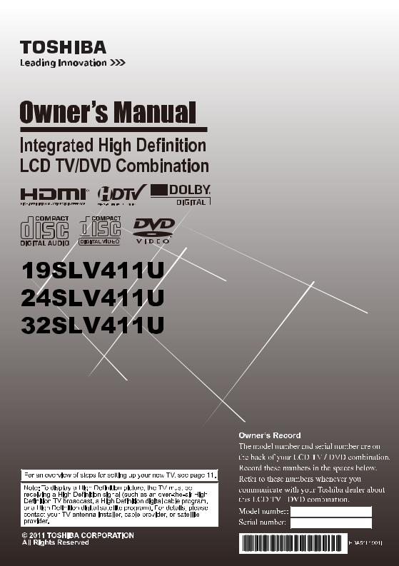 Toshiba 19SLV411U, 24SLV411U, 32SLV411U User Manual
