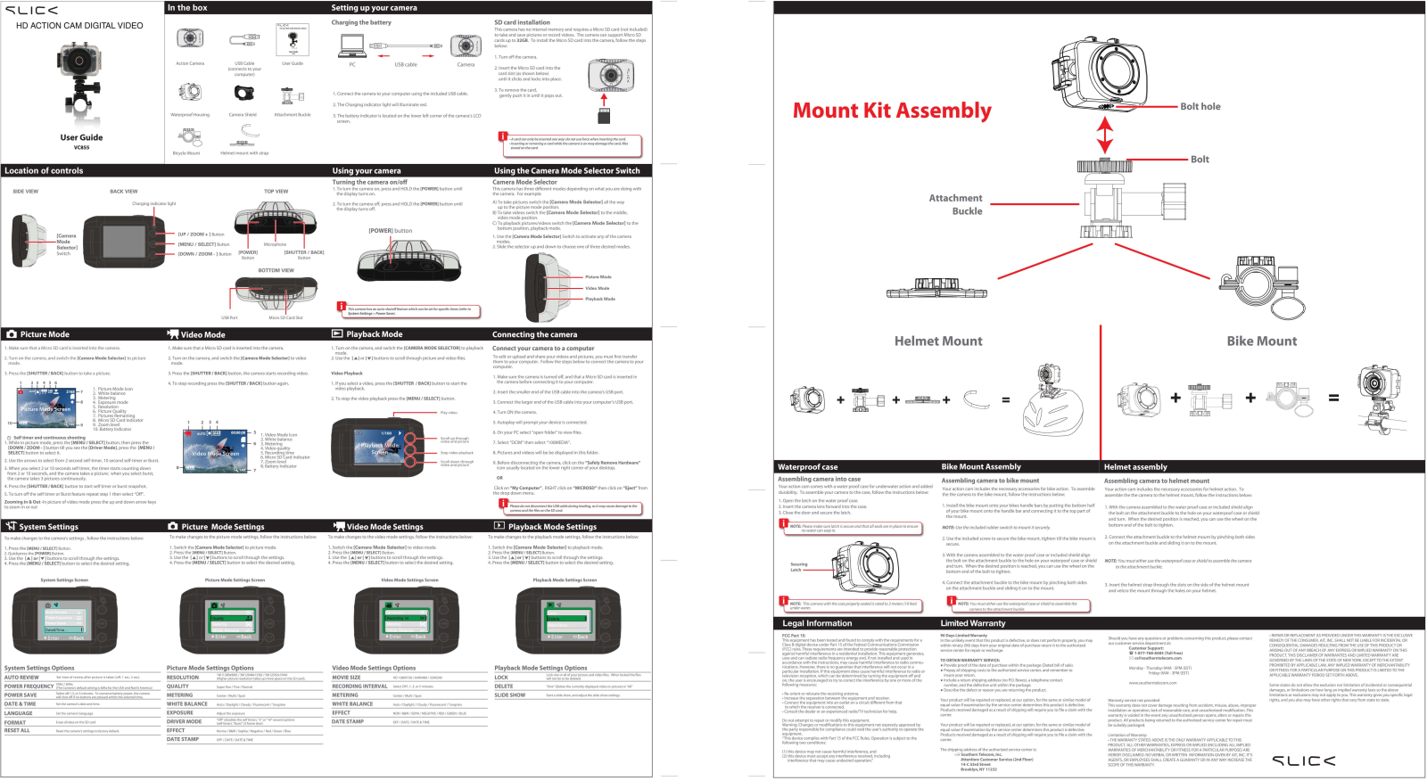 Slick VC855 User Manual