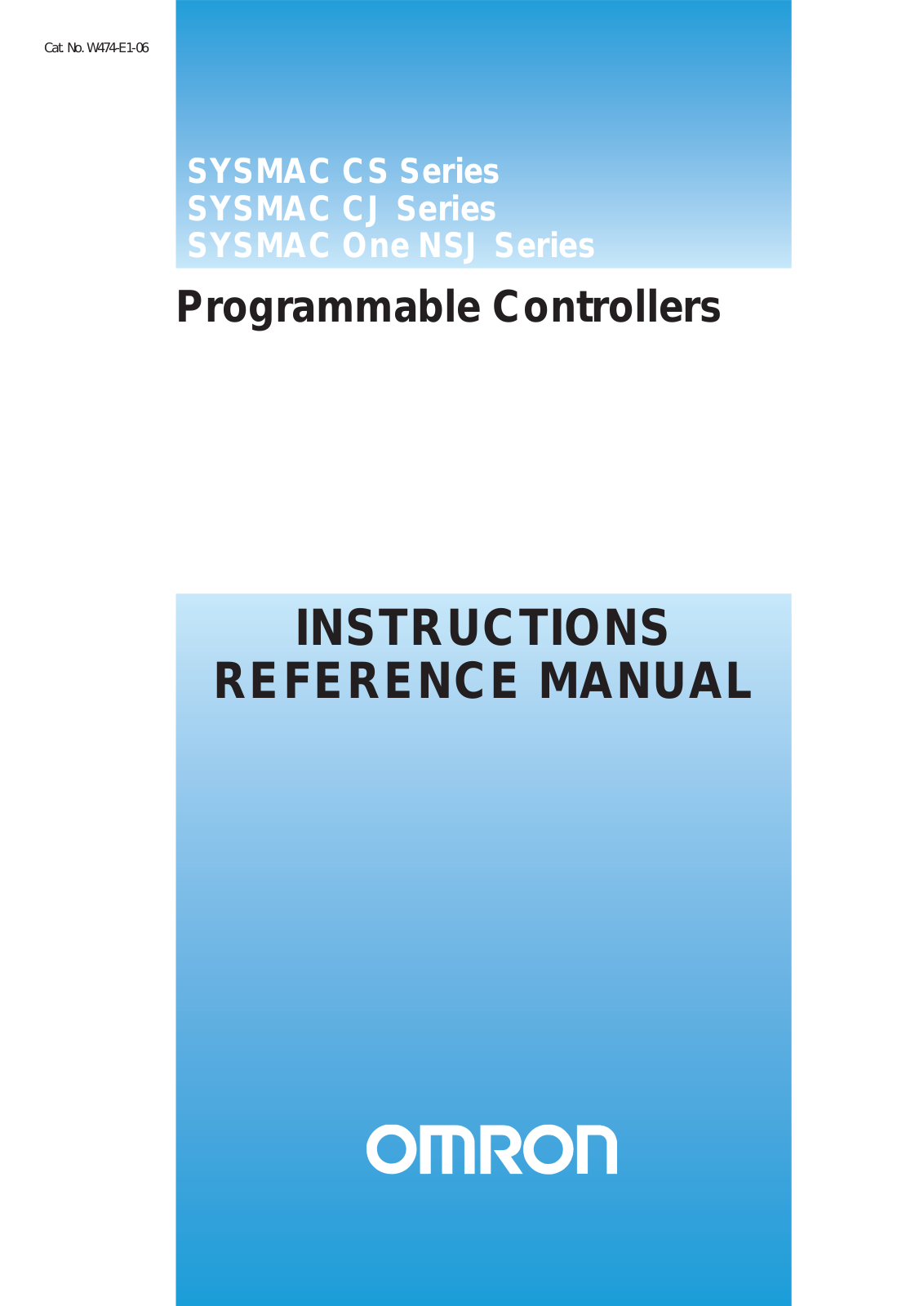 Omron CJ  series, ONE NSJ series, CS series REFERENCE MANUAL