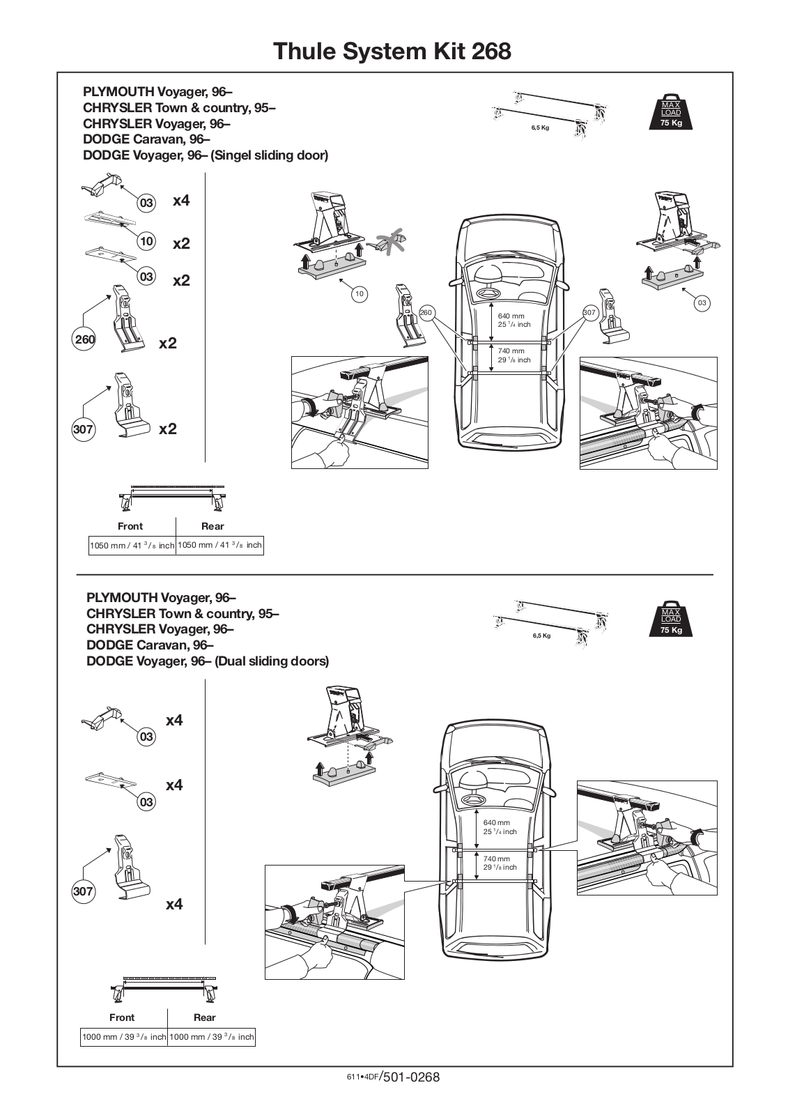 Thule 268 User Manual