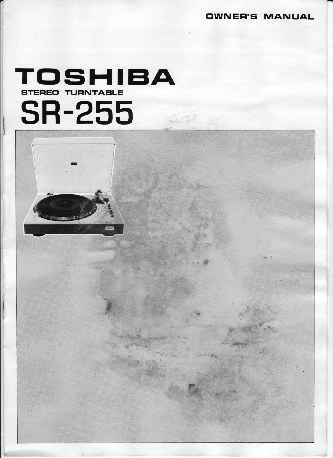 Toshiba SR-255 Owners manual