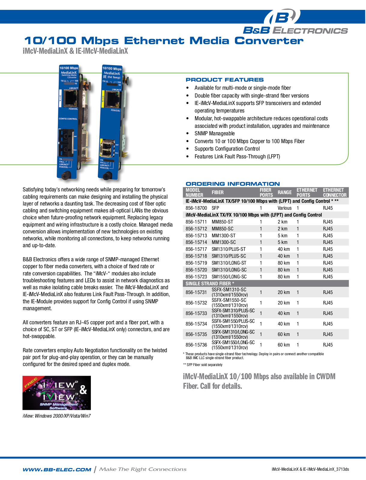 B&B Electronics 856-18901 Datasheet