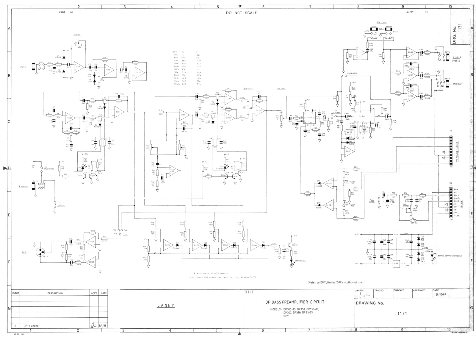 Laney DP-BassPreamp Schematic