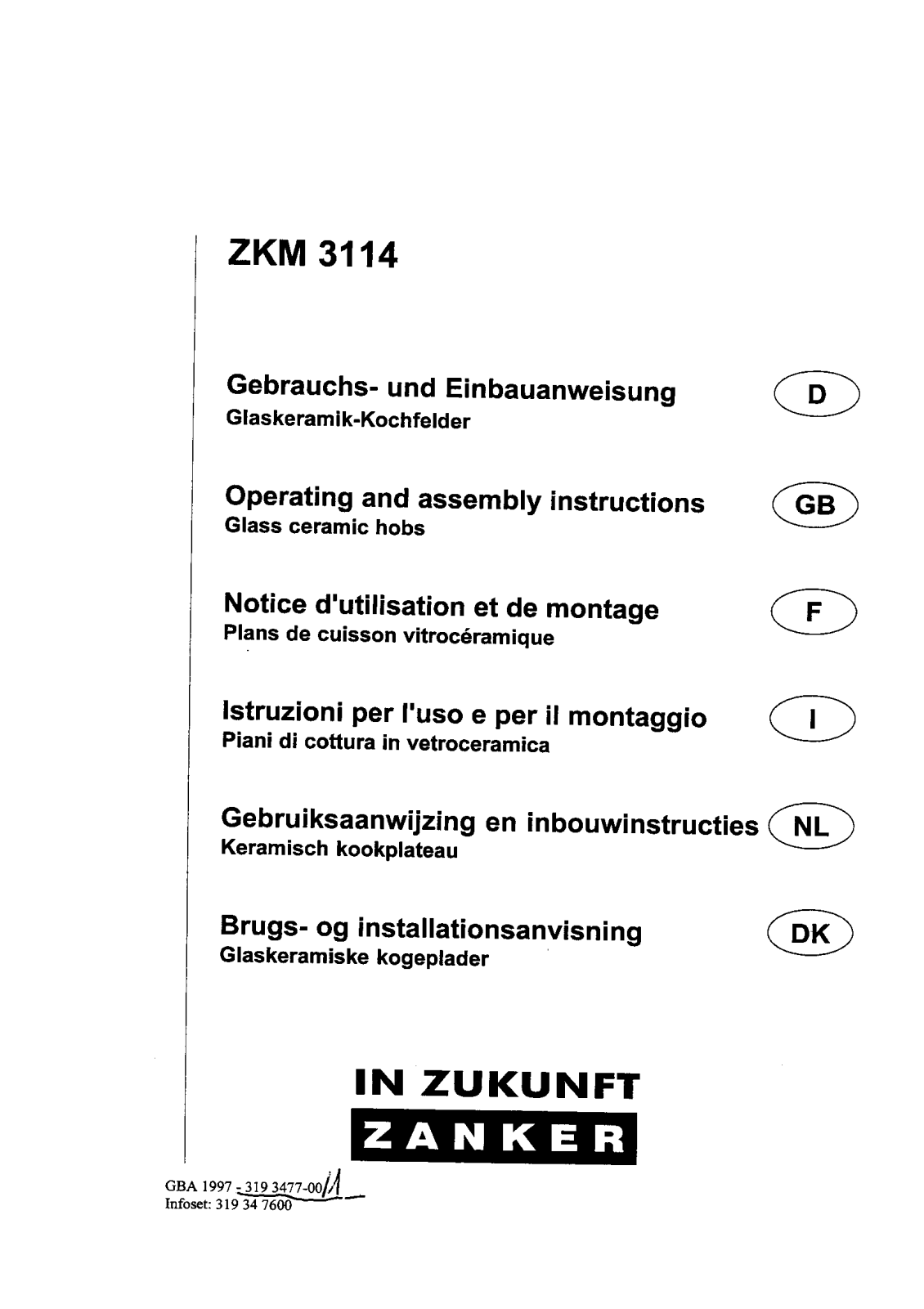 Zanker ZKM3114 User Manual